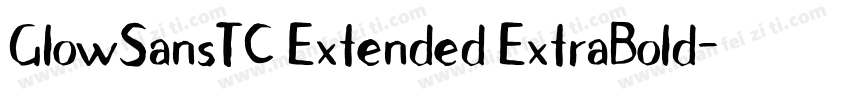 GlowSansTC Extended ExtraBold字体转换